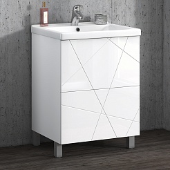 Vigo Мебель для ванной Geometry 2-600 белая – фотография-5